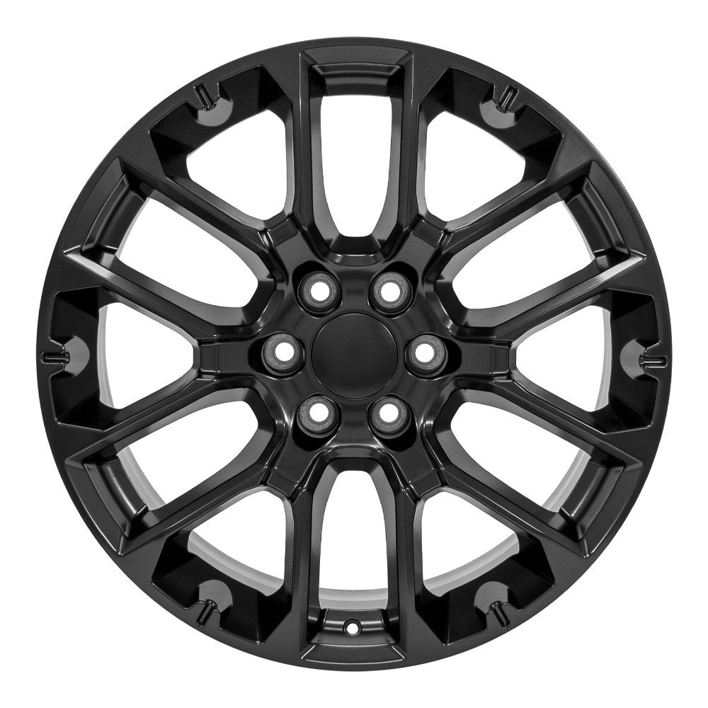 22 Inch Satin Black Notched Honeycomb GM Replica Wheel – Wheels4Trucks