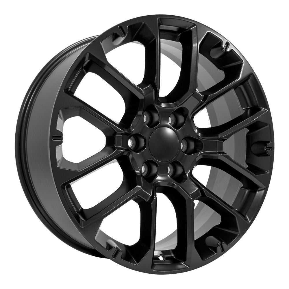 22 Inch Satin Black Notched Honeycomb GM Replica Wheel – Wheels4Trucks