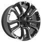 22 Inch Satin Black with Milled Edge Notched RST Style GM Replica Wheel