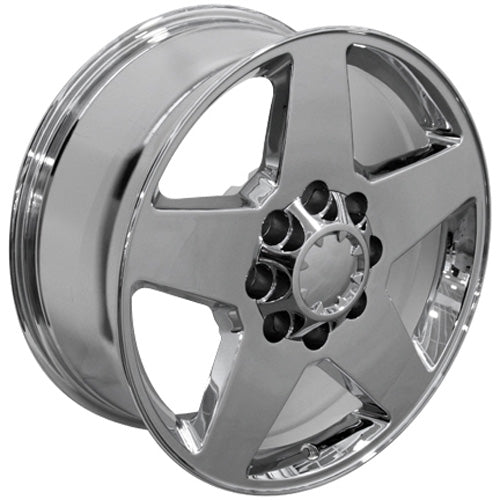 20 Inch Chrome Five Spoke 8 Lug 8-165 GM Replica Wheel