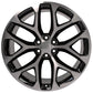 24 Inch Black and Machine Snowflake GM Replica Wheel