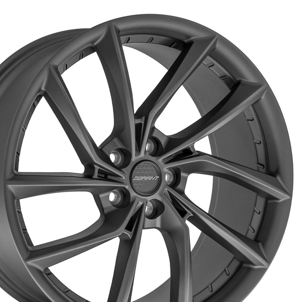 DEFIANT DF06 20x9 5x120mm +35et in Dark Matte Charcoal