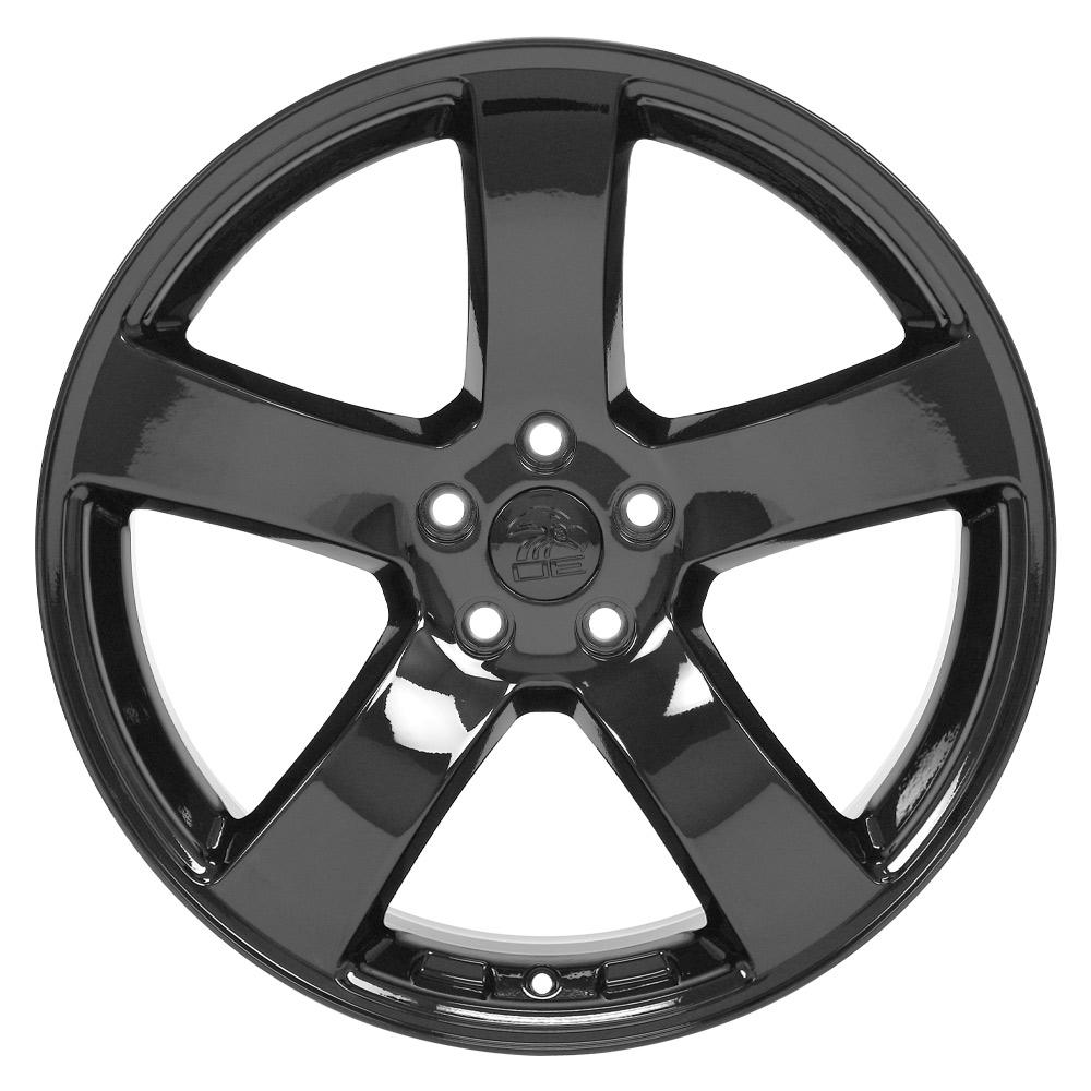 20" Replica Wheel DG12 Fits Dodge Charger SRT 20x8 Black Wheel