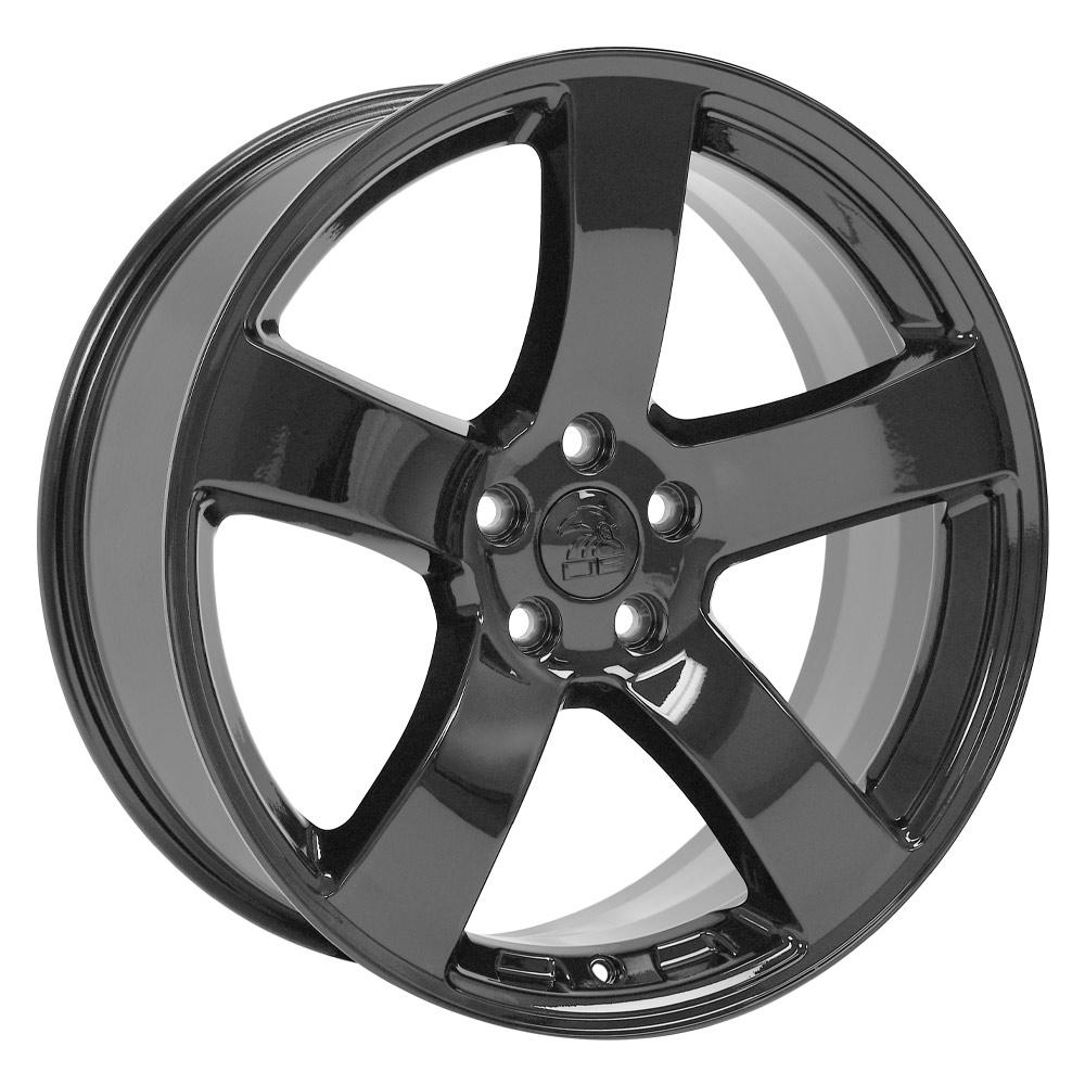 20" Replica Wheel DG12 Fits Dodge Charger SRT 20x8 Black Wheel