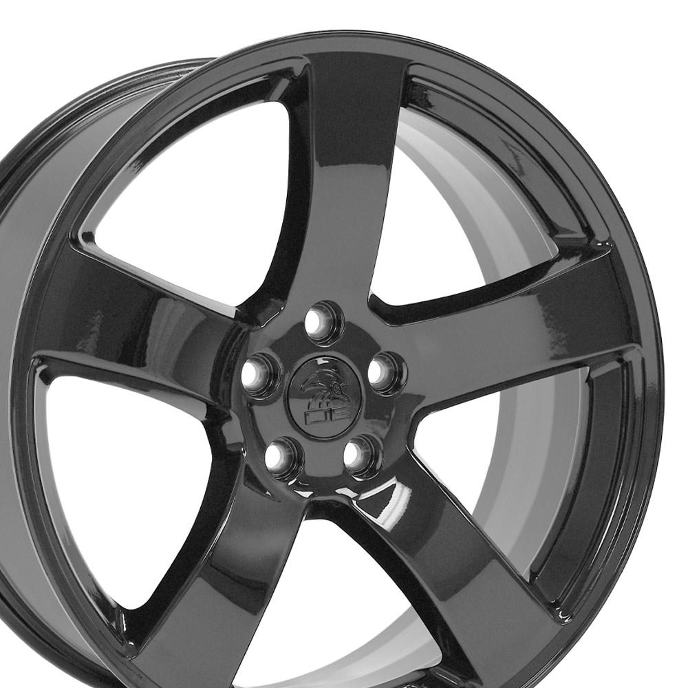 20" Replica Wheel DG12 Fits Dodge Charger SRT 20x8 Black Wheel