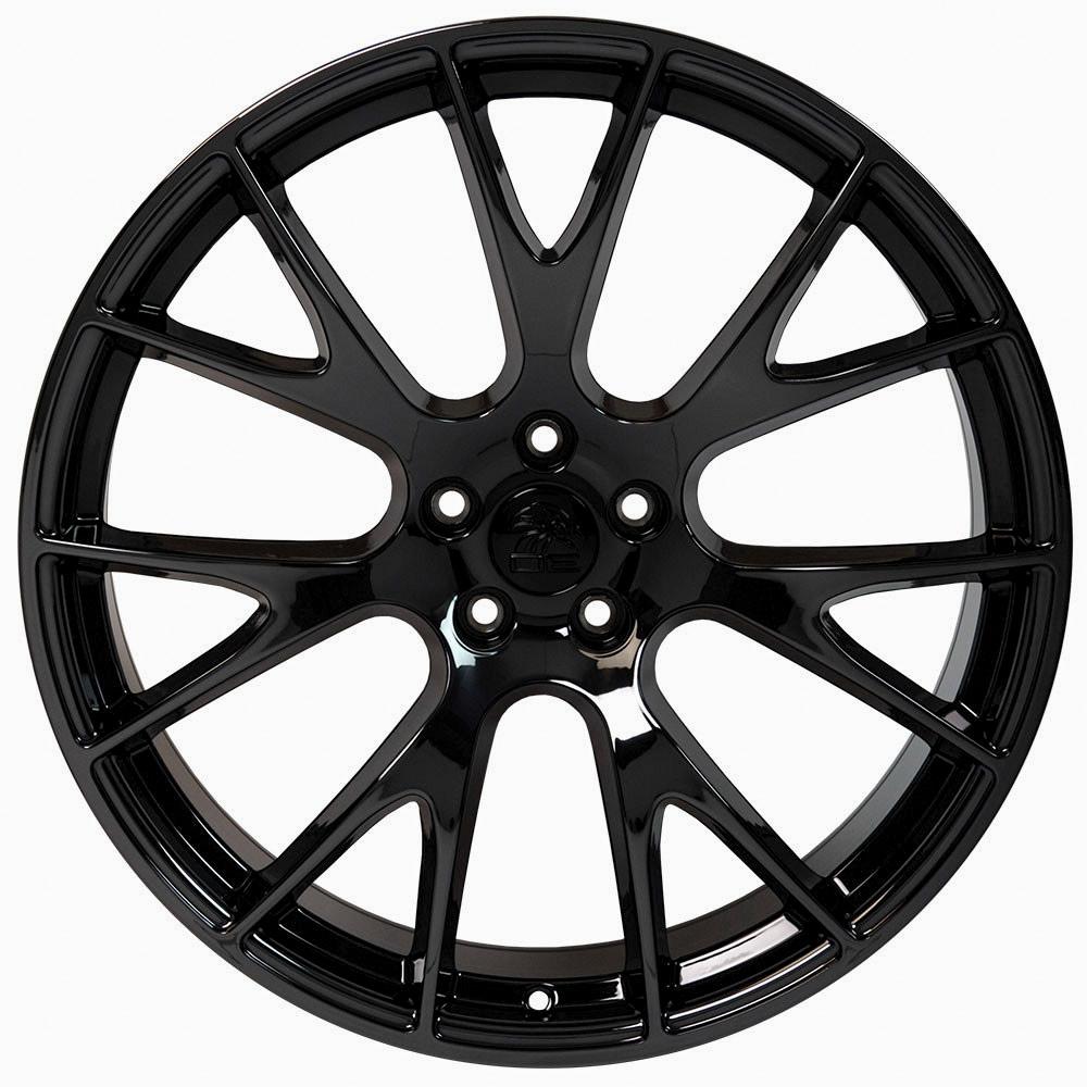 20" Replica Wheel DG15 fits Dodge Hellcat 20x9 Gloss Black Wheel