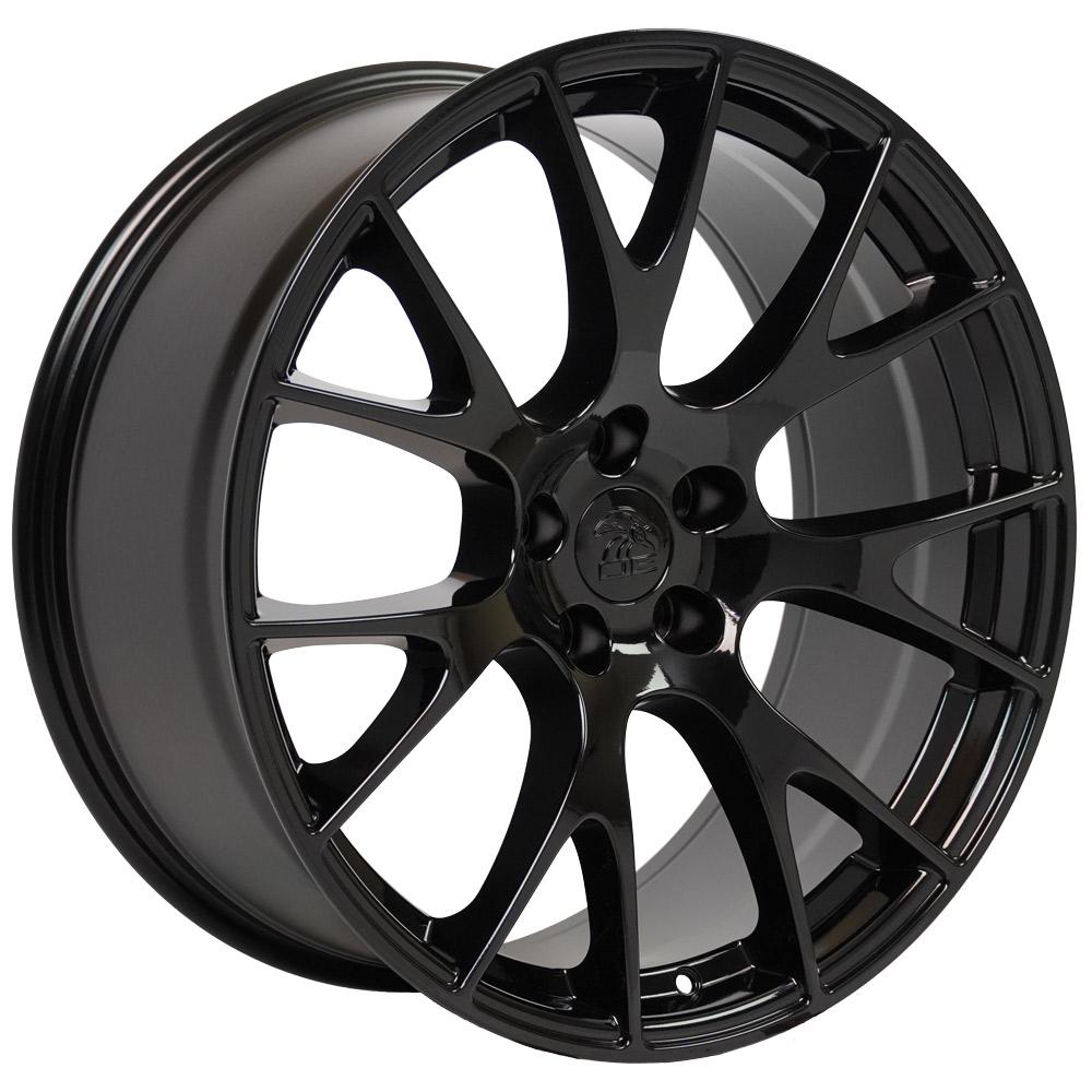 20" Replica Wheel DG15 fits Dodge Hellcat 20x9 Gloss Black Wheel