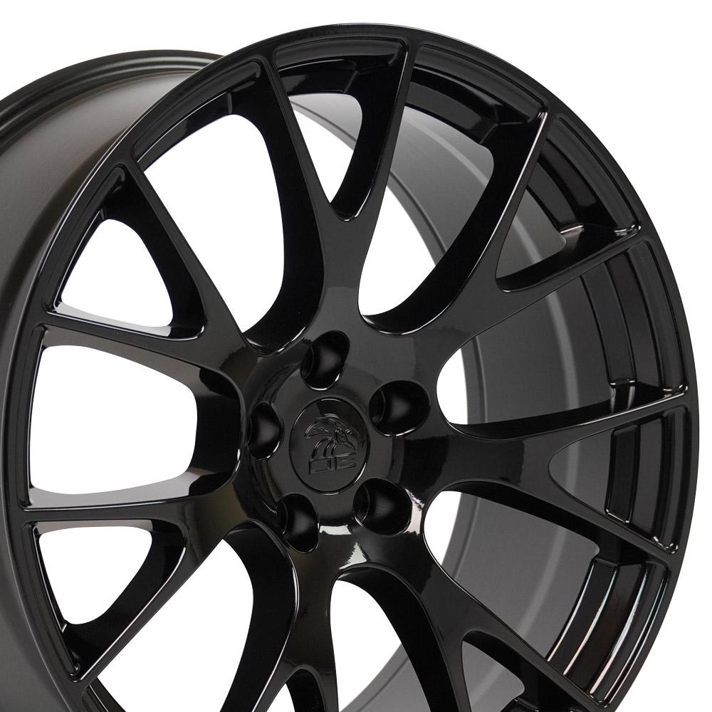 20" Replica Wheel DG15 fits Dodge Hellcat 20x9 Gloss Black Wheel