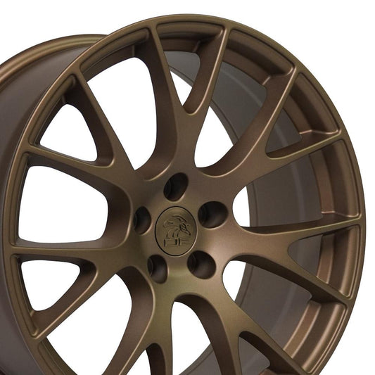 20" Replica Wheel DG15 Fits Dodge Hellcat 20x9 Bronze Wheel