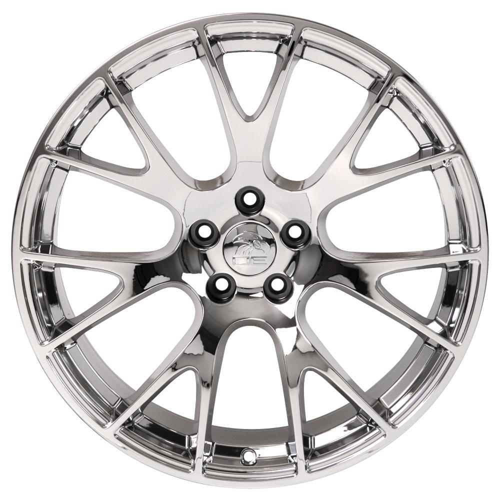 22" Replica Wheel DG69 Fits Dodge RAM Hellcat 22x10 Chrome Wheel