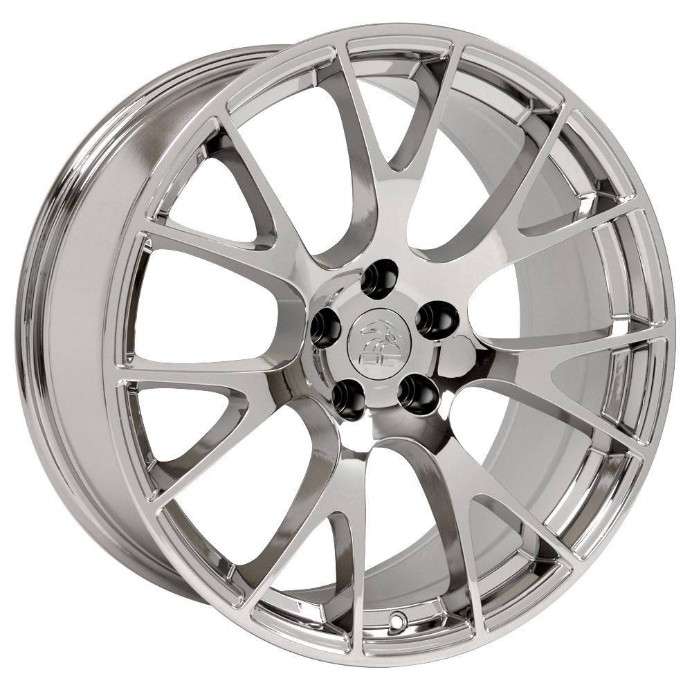 22" Replica Wheel DG69 Fits Dodge RAM Hellcat 22x10 Chrome Wheel