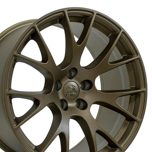 20" Replica Wheel DG15 Fits Dodge Hellcat 20x10 Bronze Wheel