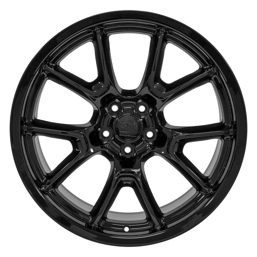 20" Replica Wheel DG21 Fits Dodge Challenger 20x9 Gloss Black Wheel