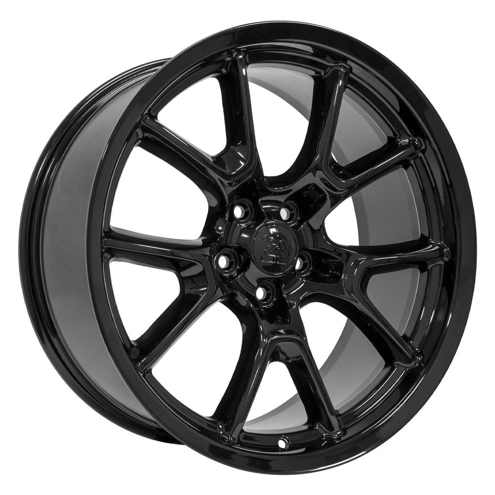 20" Replica Wheel DG21 Fits Dodge Challenger 20x9 Gloss Black Wheel