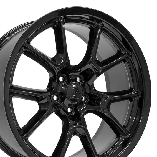 20" Replica Wheel DG21 Fits Dodge Challenger 20x9 Gloss Black Wheel