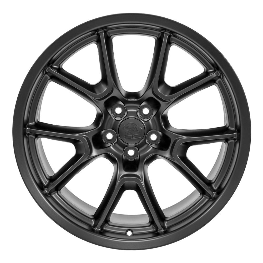 20" Replica Wheel DG21 Fits Dodge Challenger 20x9 Satin Black Wheel