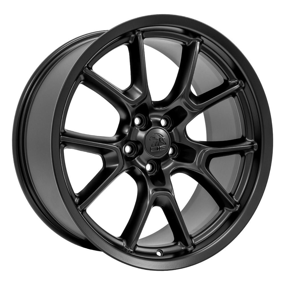 20" Replica Wheel DG21 Fits Dodge Challenger 20x9 Satin Black Wheel