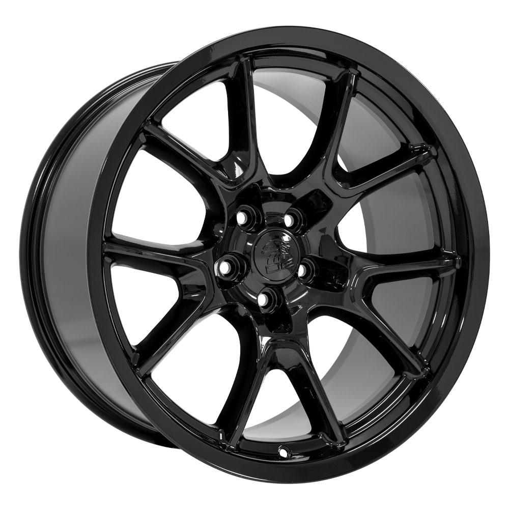 20" Replica Wheel DG21 Fits Dodge Challenger 20x10 Gloss Black Wheel