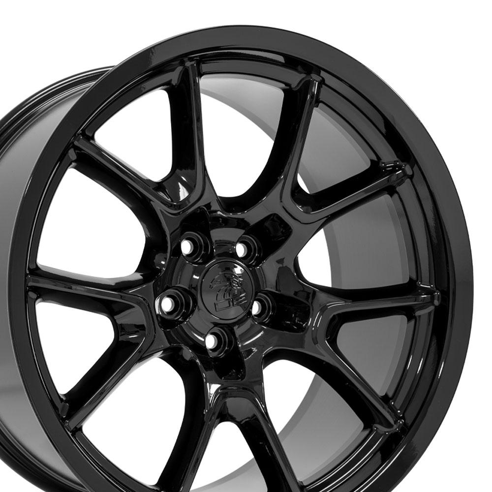 20" Replica Wheel DG21 Fits Dodge Challenger 20x10 Gloss Black Wheel