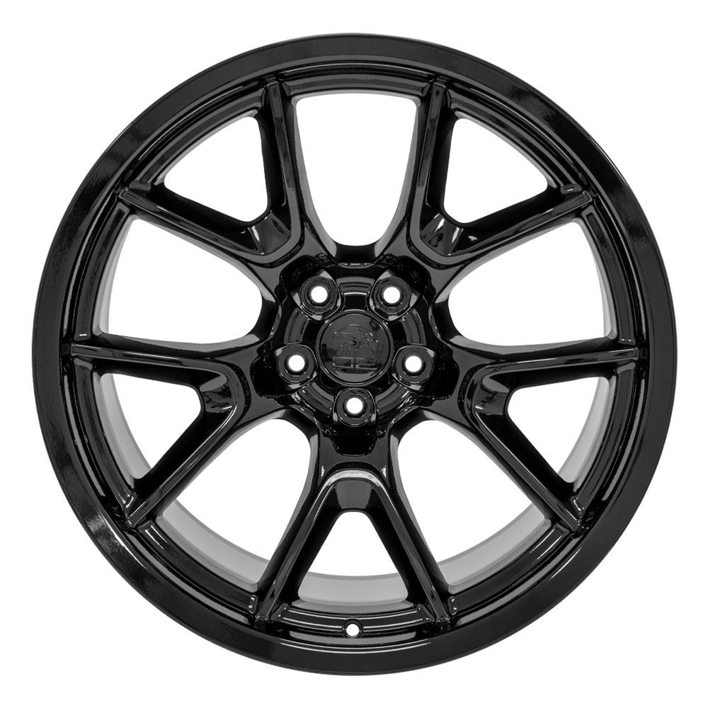 20" Replica Wheel DG21 Fits Dodge Challenger 20x11 Gloss Black Wheel