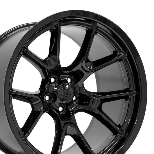 20" Replica Wheel DG21 Fits Dodge Challenger 20x11 Gloss Black Wheel