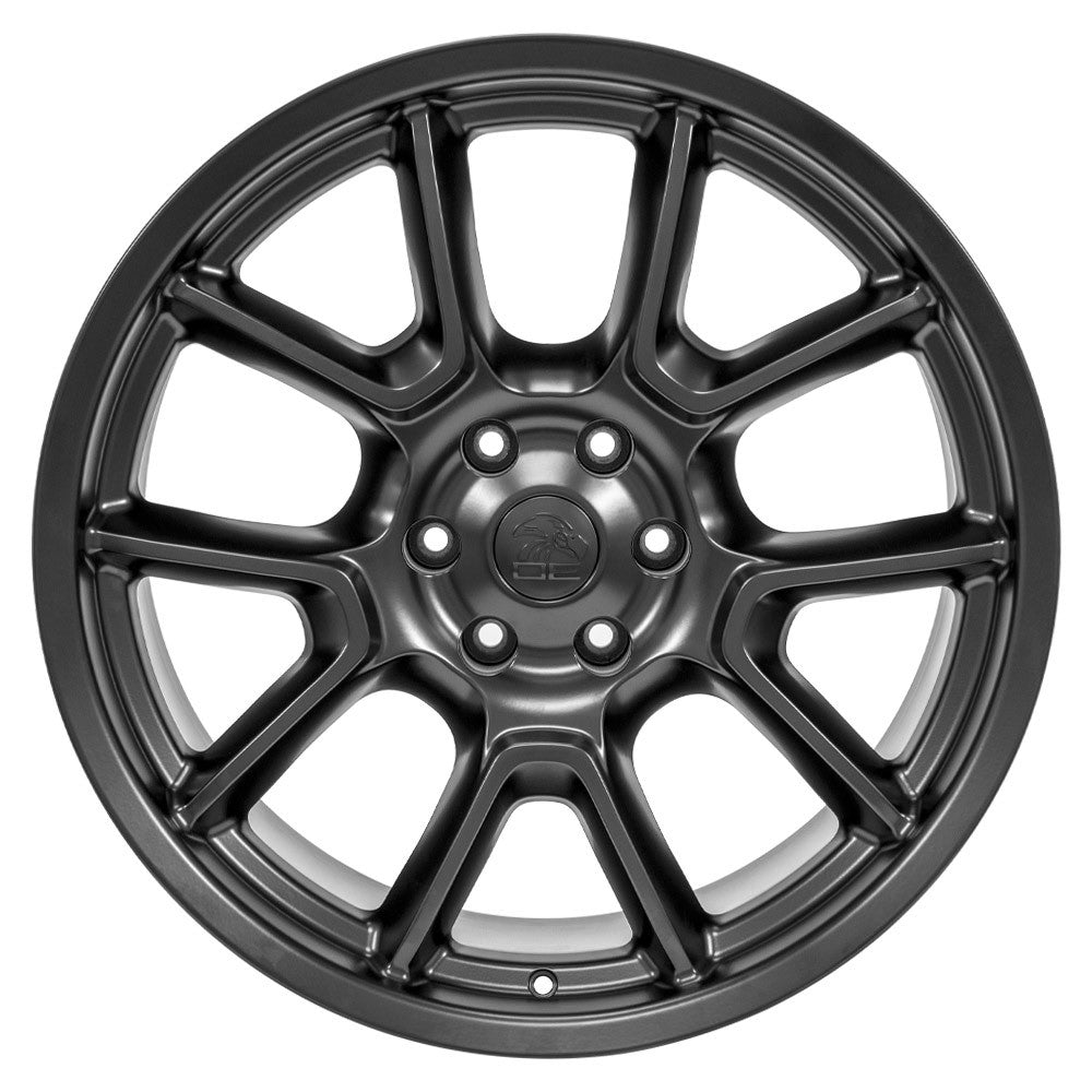 10 Speed Rims 22 Inch Satin Black Ten Spoke Ram Replica Wheel – Wheels4Trucks