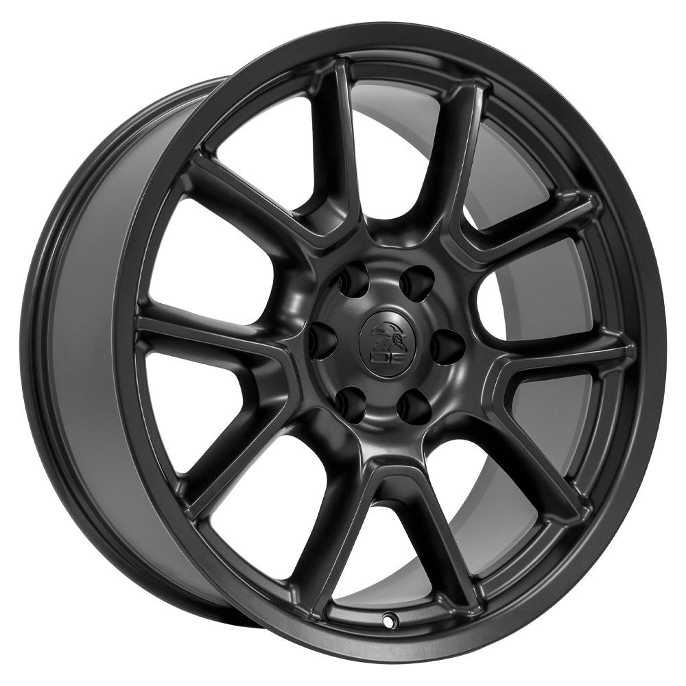 10 Speed Rims 22 Inch Satin Black Ten Spoke Ram Replica Wheel – Wheels4Trucks