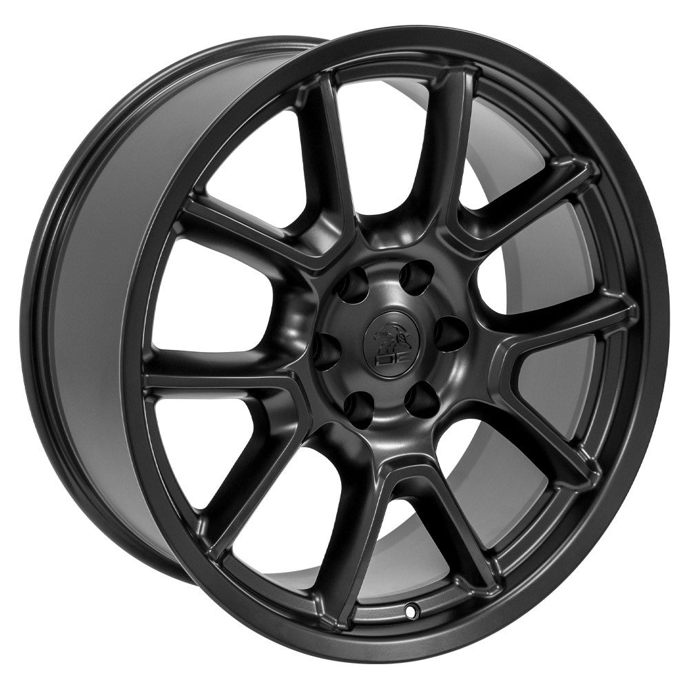 22 Inch Satin Black Ram 1500 10 Spoke 6 Lug Replica Wheel