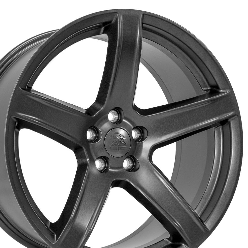 20" Replica Wheel DG22 Fits Dodge Challenger 20x9.5 Satin Gunmetal Wheel