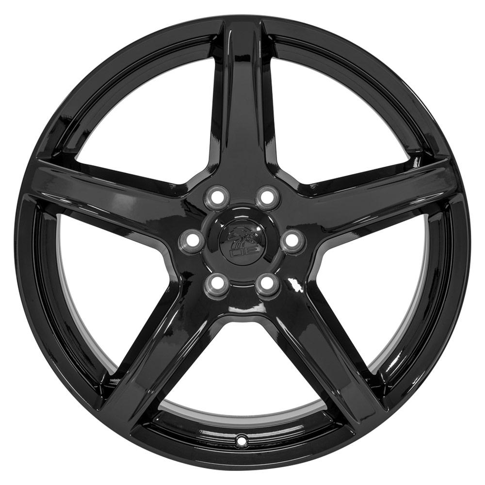 22 Inch Gloss Black Ram 1500 5 Spoke 6 Lug Replica Wheel