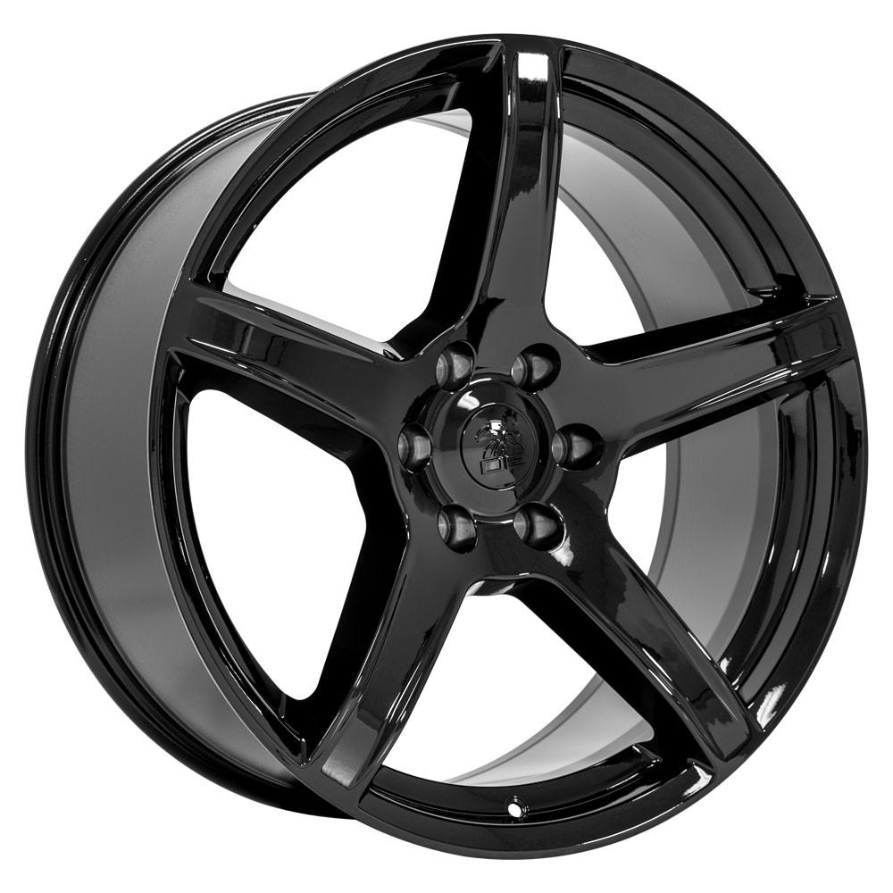 22 Inch Gloss Black Ram 1500 5 Spoke 6 Lug Replica Wheel