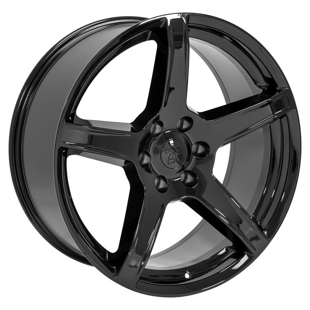 22 Inch Gloss Black Ram 1500 5 Spoke 6 Lug Replica Wheel