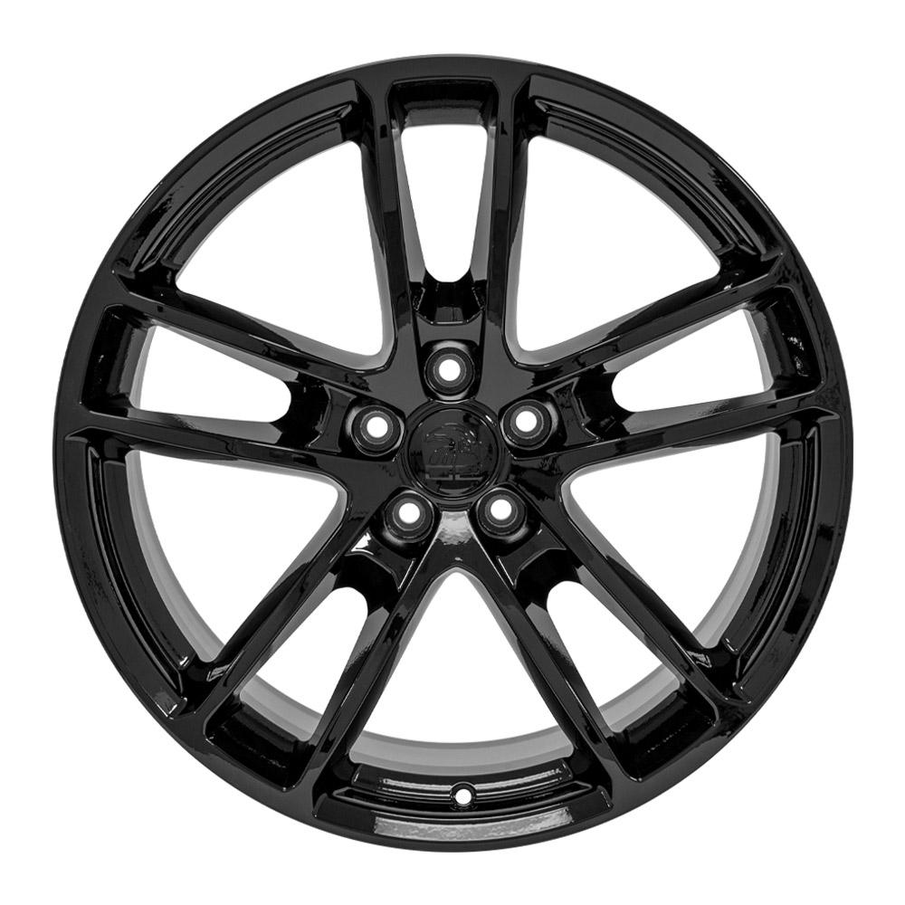 20" Replica Wheel DG23 Fits Dodge Challenger 20x9 Gloss Black Wheel