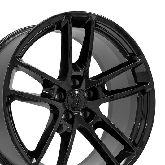 20" Replica Wheel DG23 Fits Dodge Challenger 20x9 Gloss Black Wheel