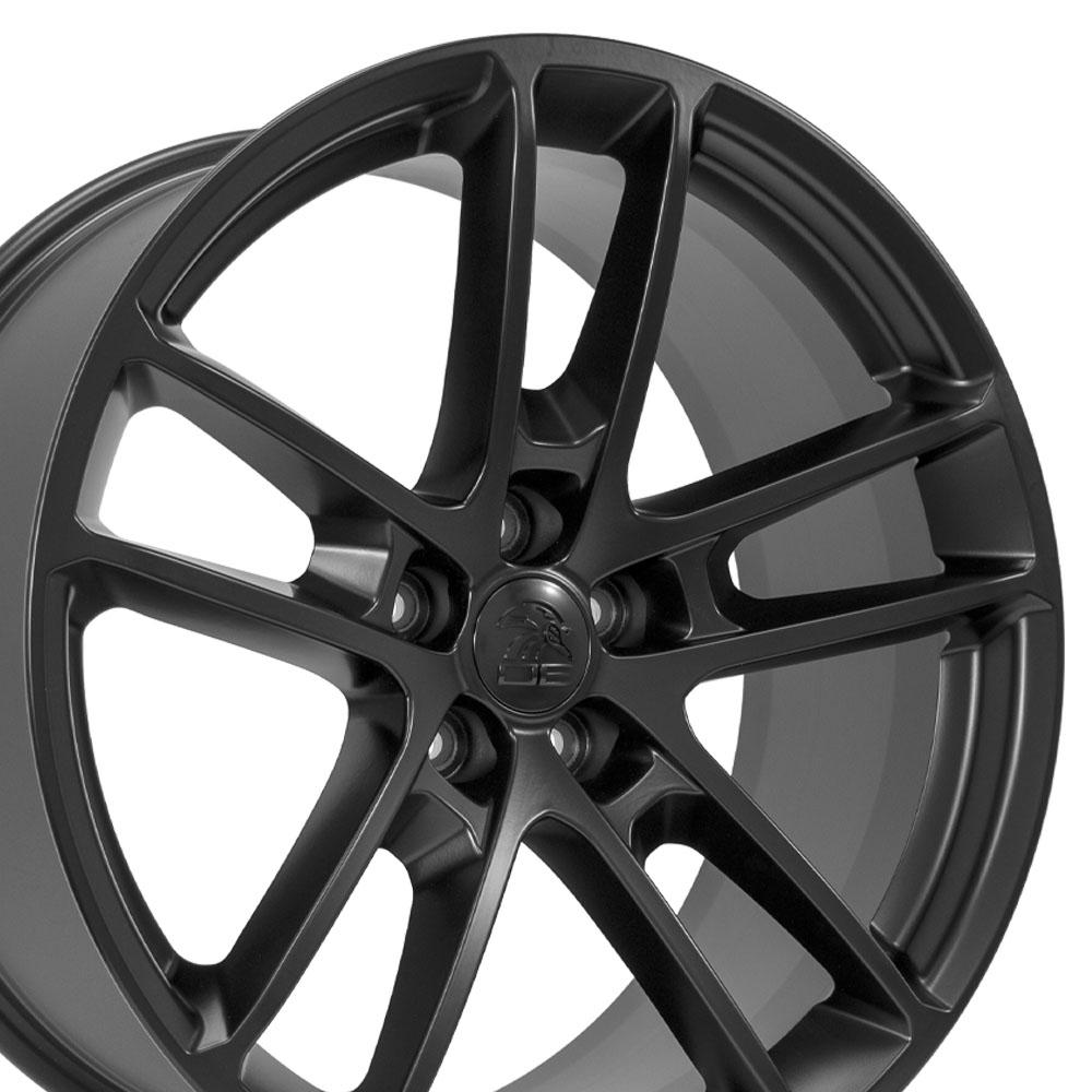 20" Replica Wheel DG23 Fits Dodge Challenger 20x9 Satin Black Wheel