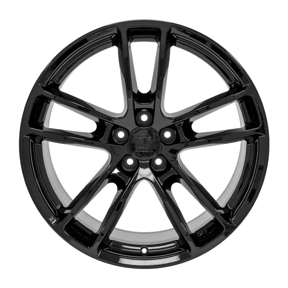 20" Replica Wheel DG23 Fits Dodge Challenger 20x10 Gloss Black Wheel