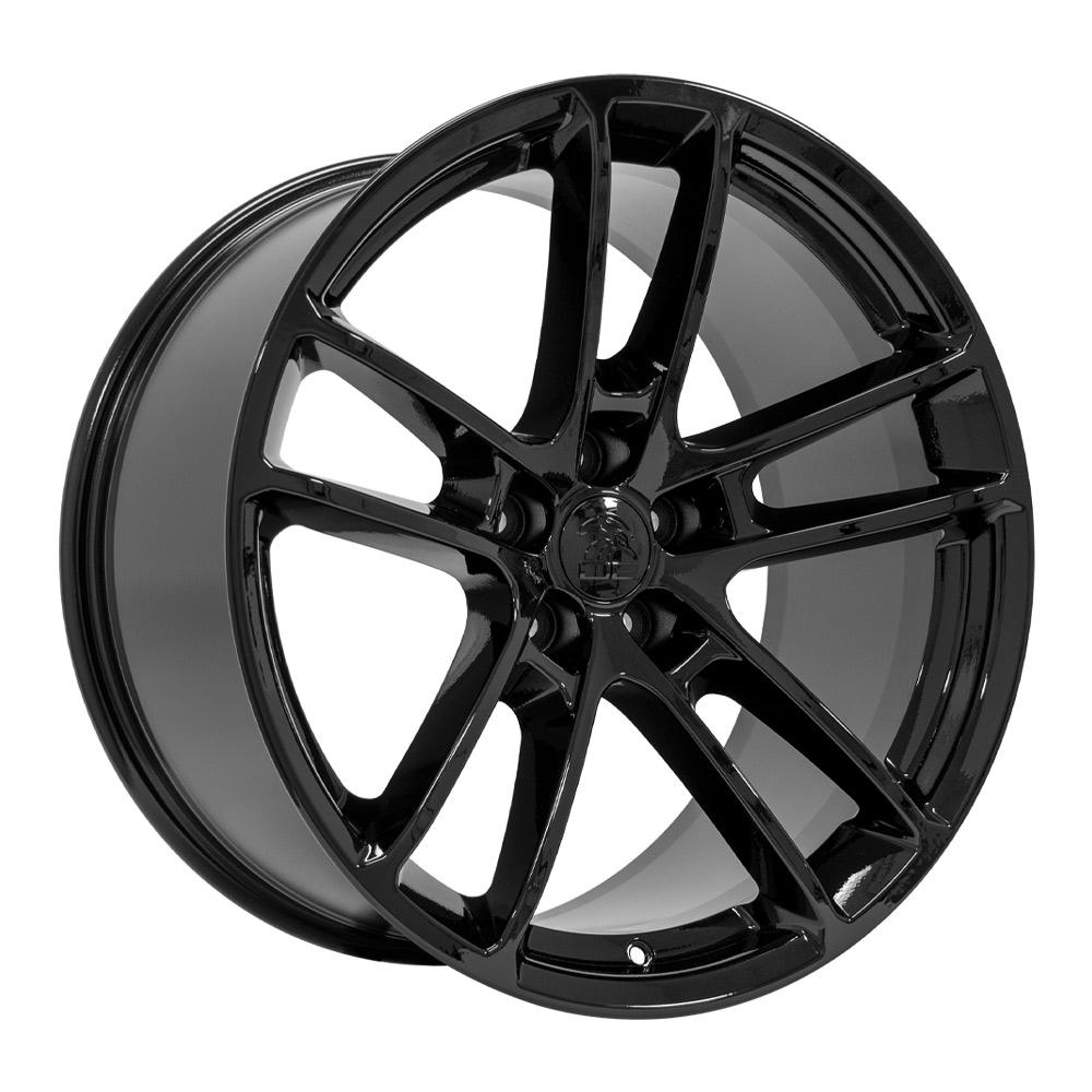 20" Replica Wheel DG23 Fits Dodge Challenger 20x10 Gloss Black Wheel