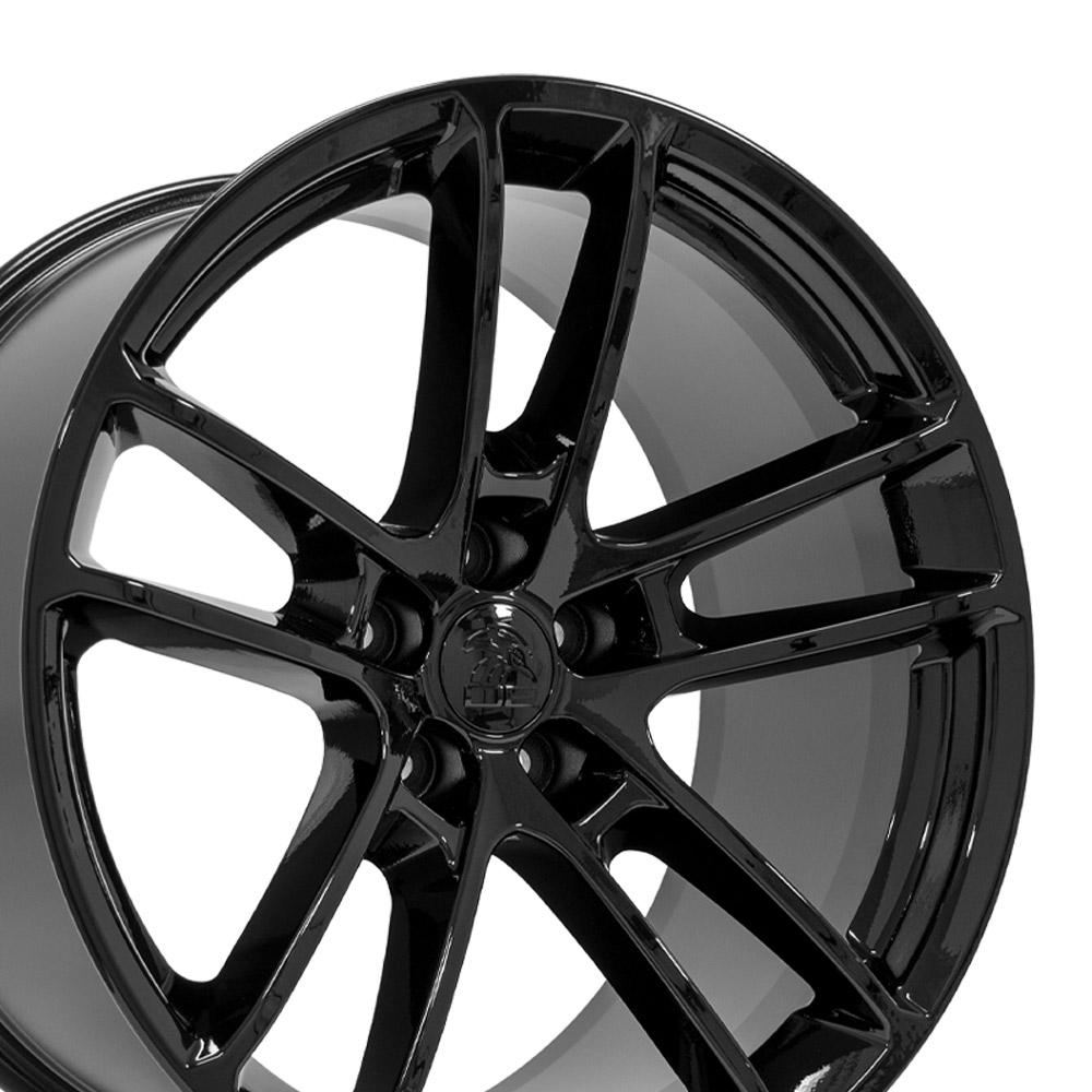 20" Replica Wheel DG23 Fits Dodge Challenger 20x10 Gloss Black Wheel