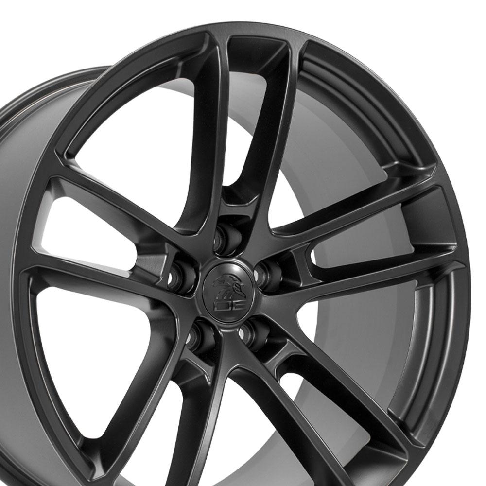 20" Replica Wheel DG23 Fits Dodge Challenger 20x10 Satin Black Wheel