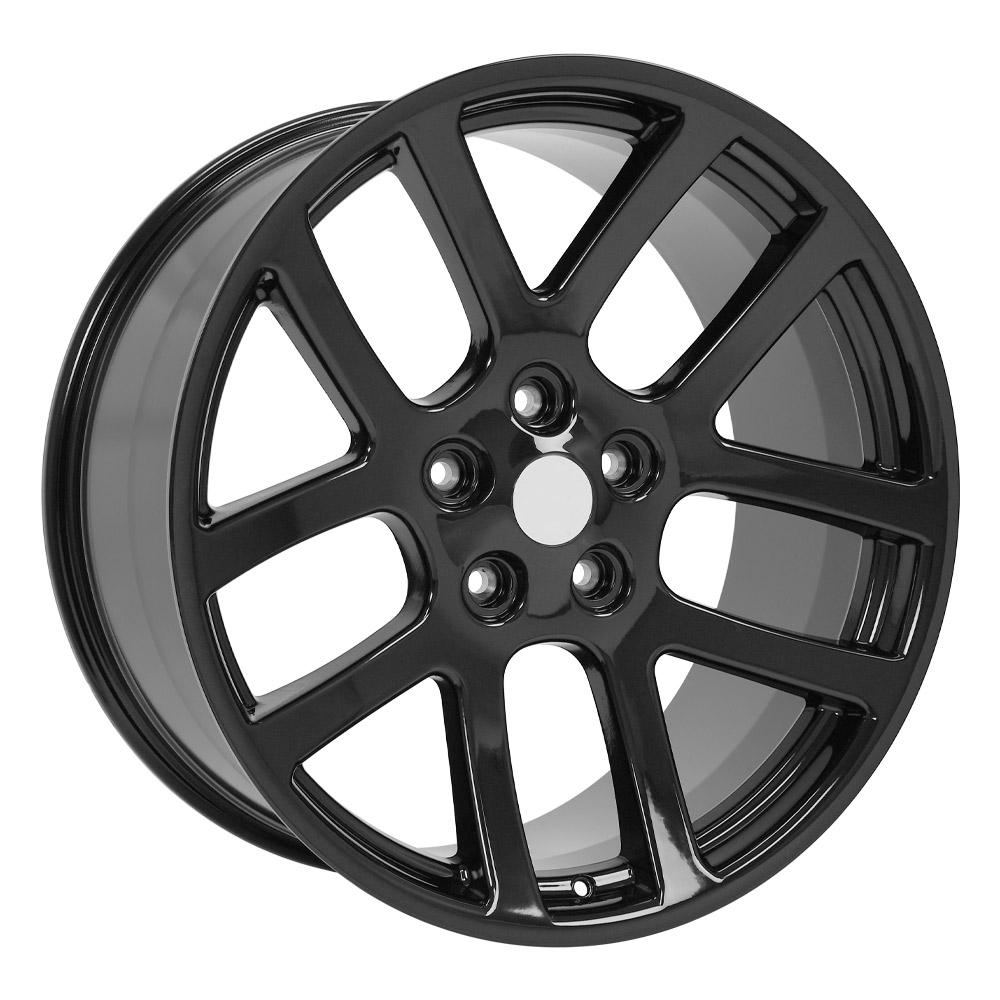 22" Replica Wheel DG51 Fits Dodge RAM 22x10 Black Wheel