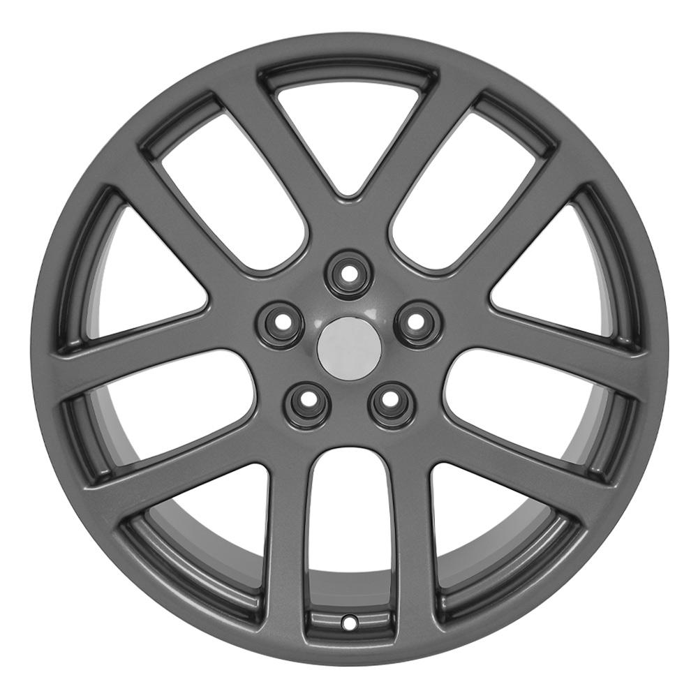 22" Replica Wheel DG51 Fits Dodge RAM 22x10 Gunmetal Wheel