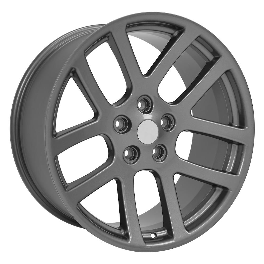 22" Replica Wheel DG51 Fits Dodge RAM 22x10 Gunmetal Wheel