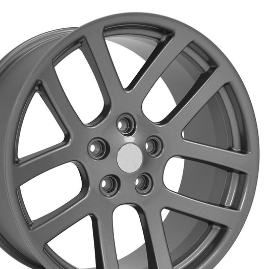 22" Replica Wheel DG51 Fits Dodge RAM 22x10 Gunmetal Wheel