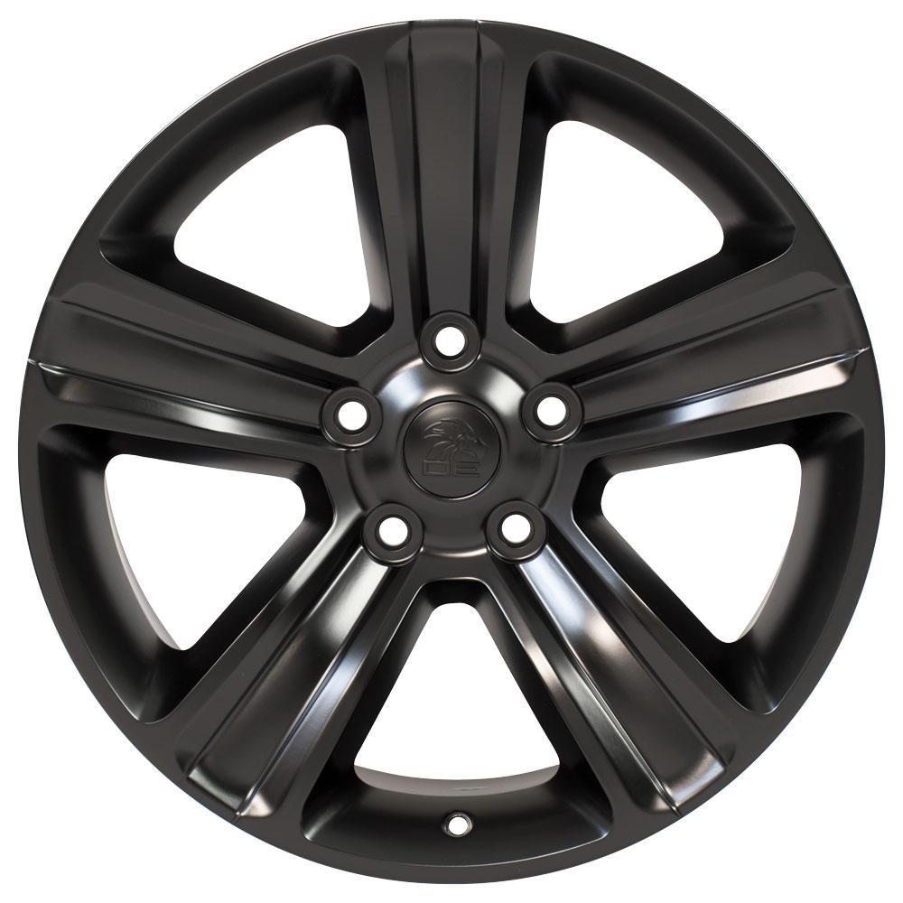 20" Replica Wheel DG65 Fits Dodge RAM 20x9 Black Wheel