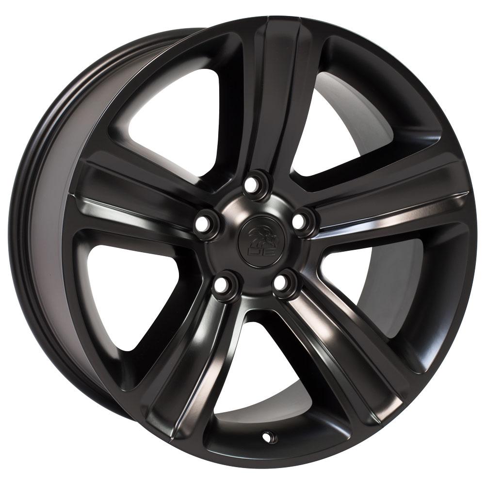 20" Replica Wheel DG65 Fits Dodge RAM 20x9 Black Wheel