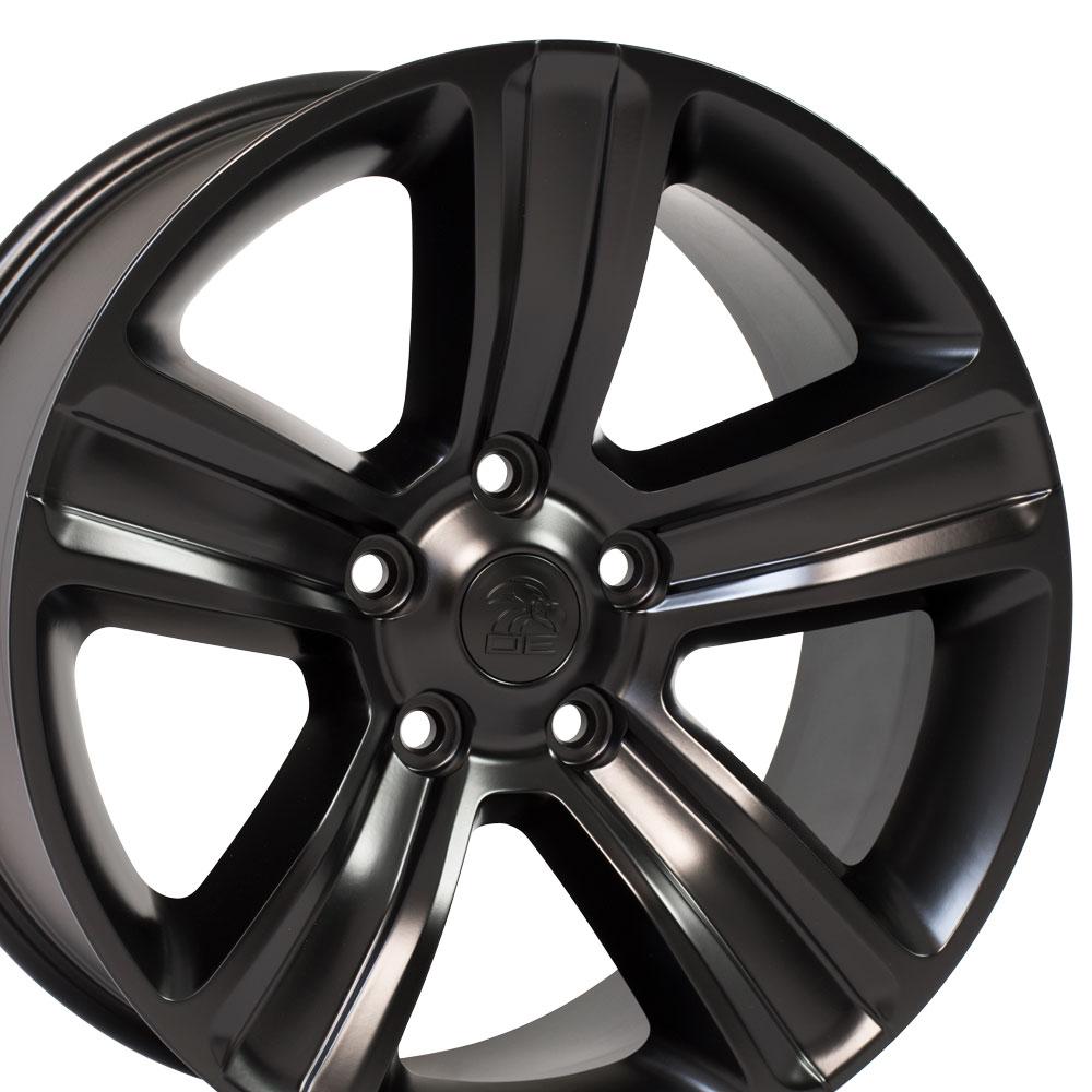 20" Replica Wheel DG65 Fits Dodge RAM 20x9 Black Wheel