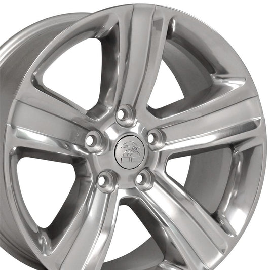 20" Replica Wheel DG65 Fits Dodge RAM 20x9 Polished Wheel