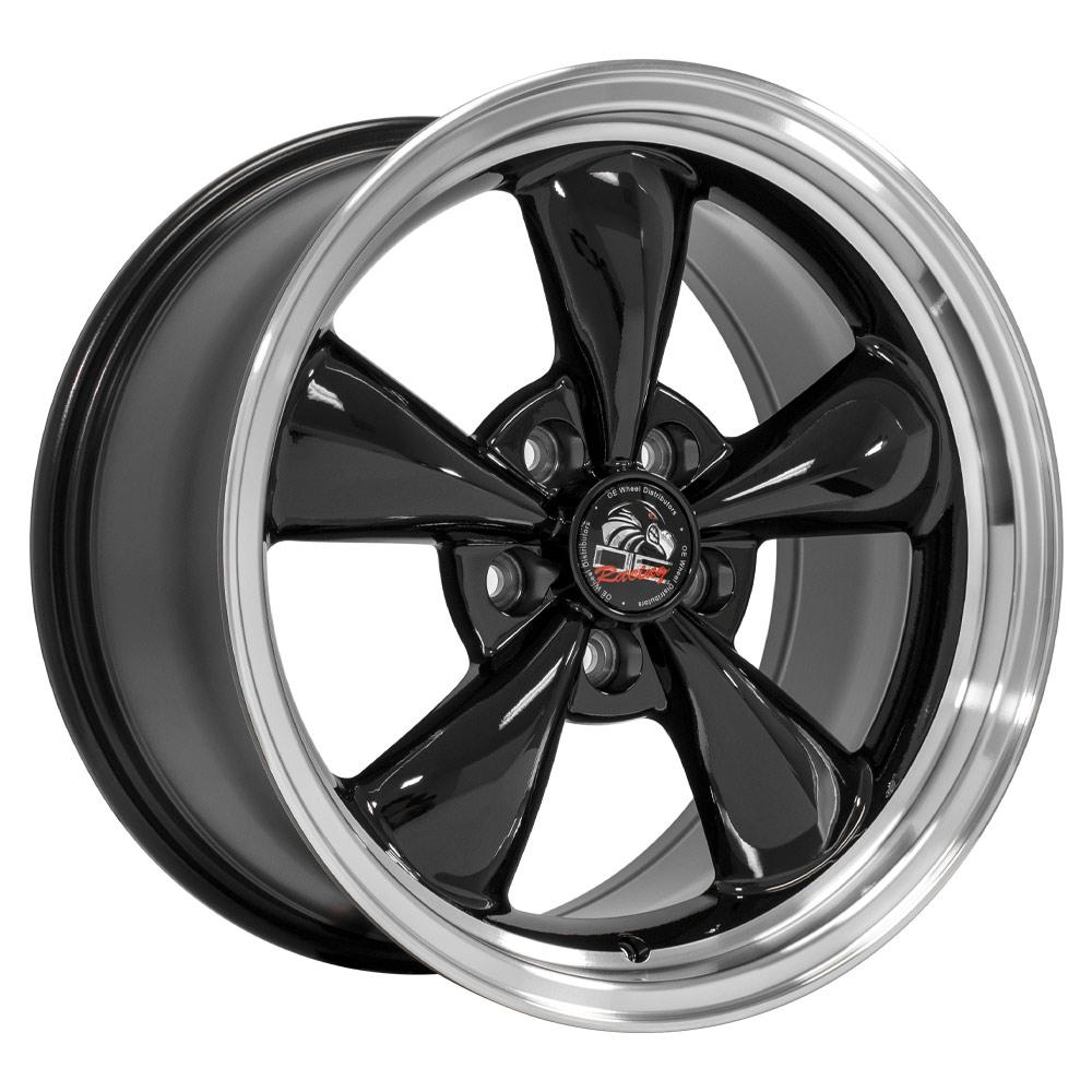 17" Replica Wheel FR01 Fits Ford Mustang Bullitt 17x9 Black Wheel