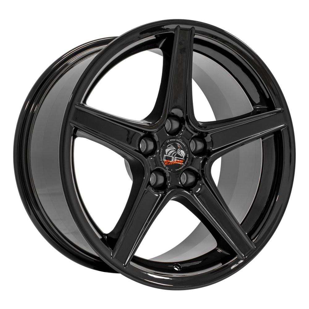 18" Replica Wheel FR06B Fits Ford Mustang Saleen 18x9 Black Wheel