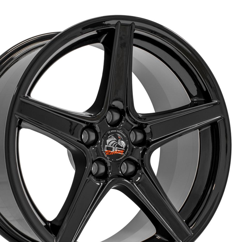 18" Replica Wheel FR06B Fits Ford Mustang Saleen 18x9 Black Wheel
